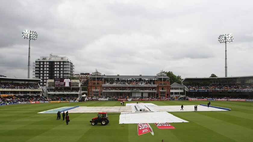 Game on... Two rain delays in the middle session have made way for sunshine at Lord's.