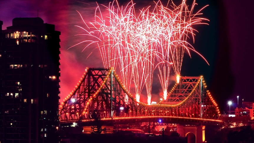 Fireworks over the Story Bridge