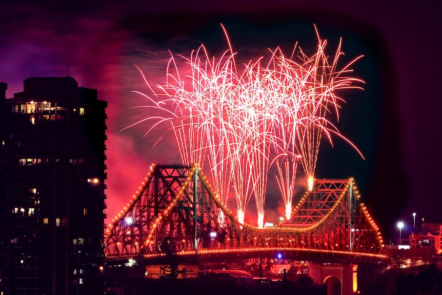 Fireworks over the Story Bridge