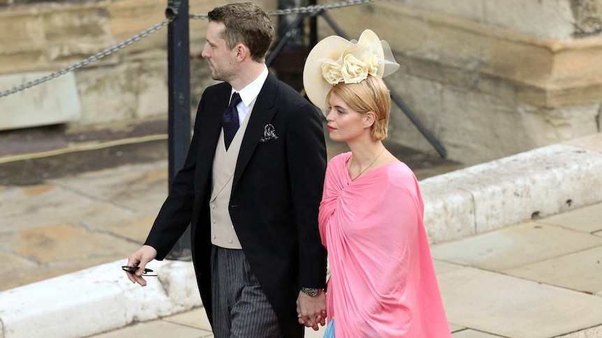 Pixie Geldof wears a loose pink gown