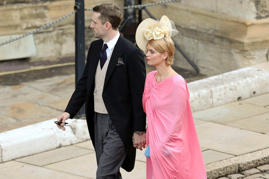 Pixie Geldof wears a loose pink gown