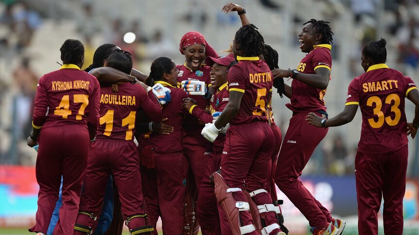 World champions ... West Indies celebrates winning the World Twenty20 final against Australia