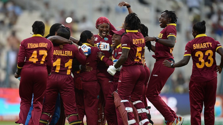 World champions ... West Indies celebrates winning the World Twenty20 final against Australia