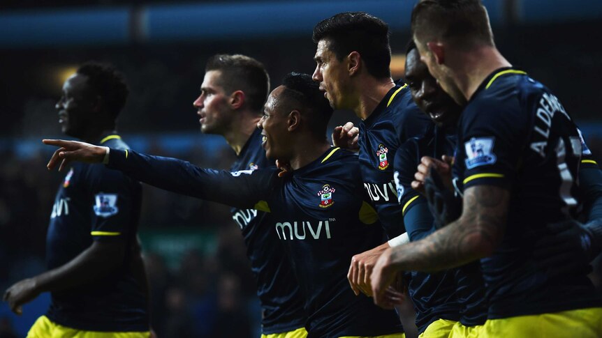 Clyne celebrates equaliser against Aston Villa