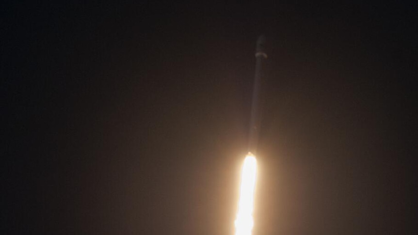 The Falcon 9 rocket, launched Private space transport company Space X, takes off carrying a SES-8 satellite.
