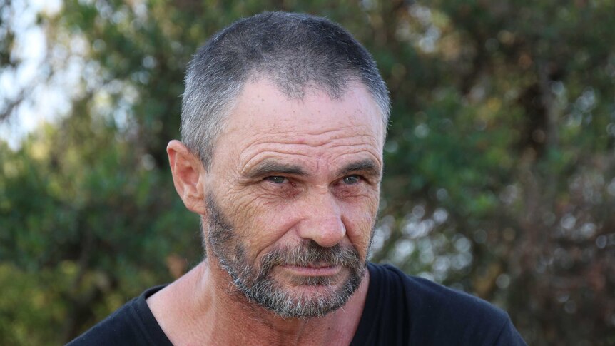 Tasmanian man, Michael Prestage who is homeless.