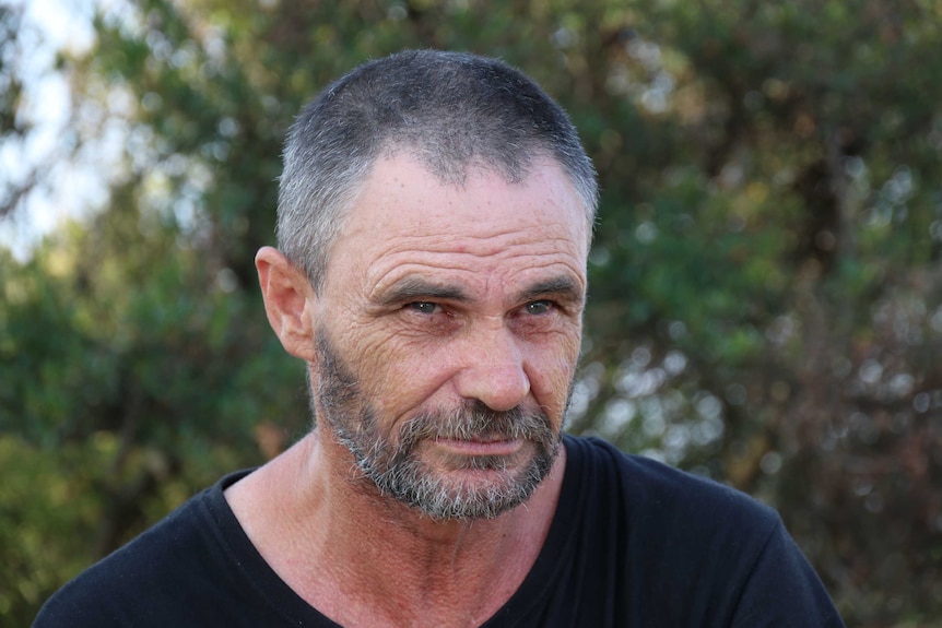 Tasmanian man, Michael Prestage who is homeless.
