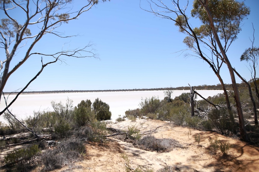 Ground shot of Lake Gilmore in Western Australia