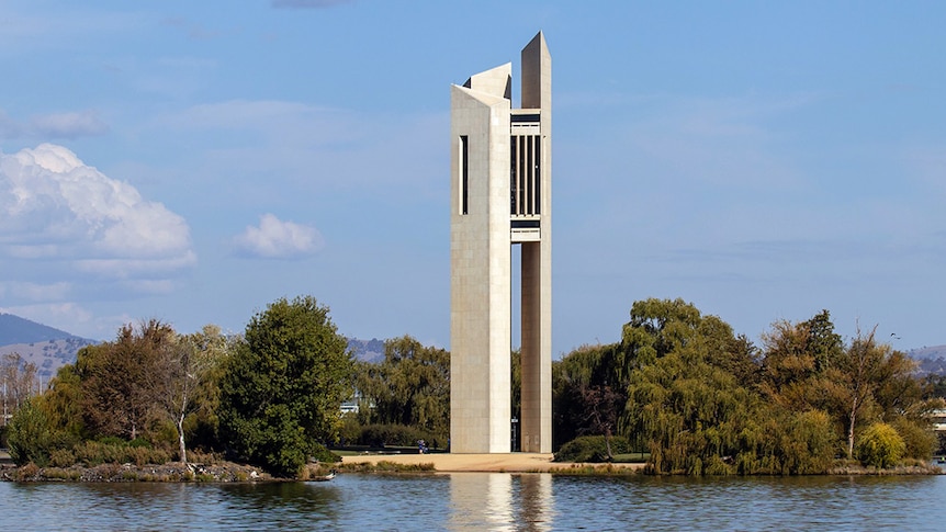 The National Carillon in Canberra Australia, overlooking the shores of Lake Burley Griffin.