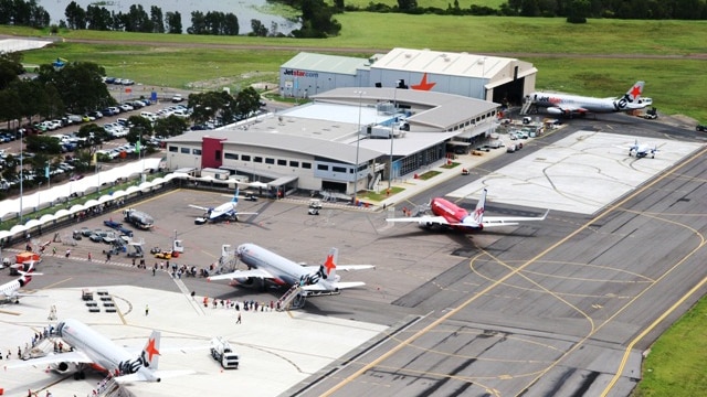 Newcastle Airport, from the air, generic