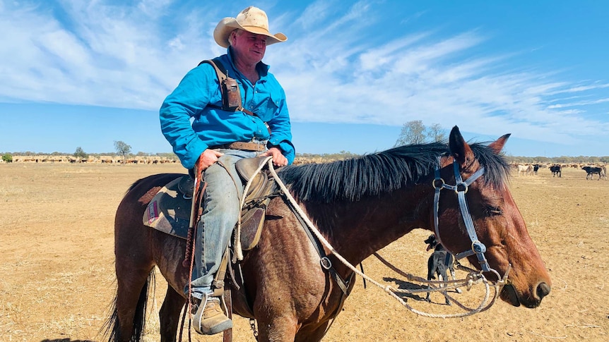 Billy Prow on his horse