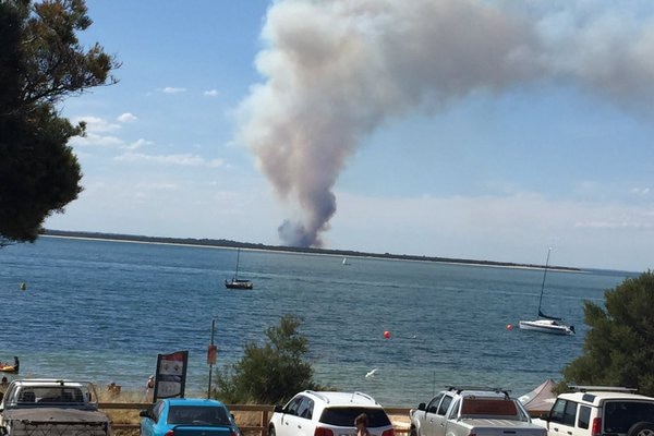 A fire at Crib Point