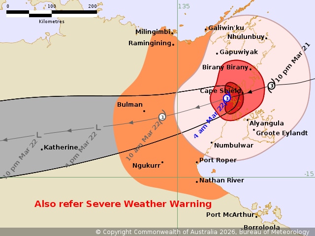Live: Tropical Cyclone Narelle crosses NT coast as category 3