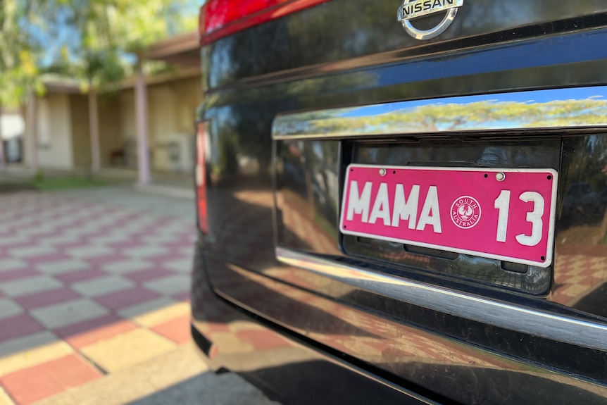 Susan's number plate reflects that she has 13 children. It reads: MAMA13