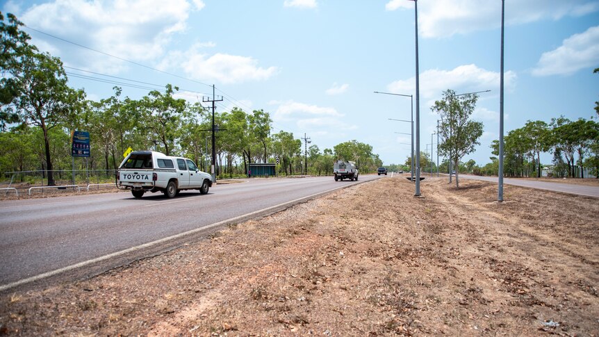 a busy highway outside Darwin