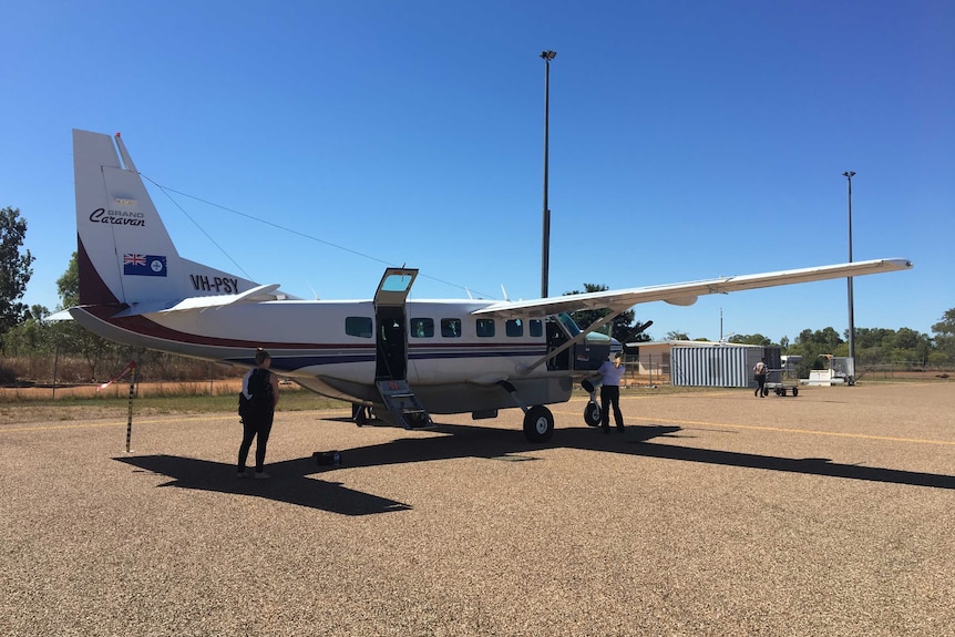 Plane sits on tarmac at Doomadgee airport
