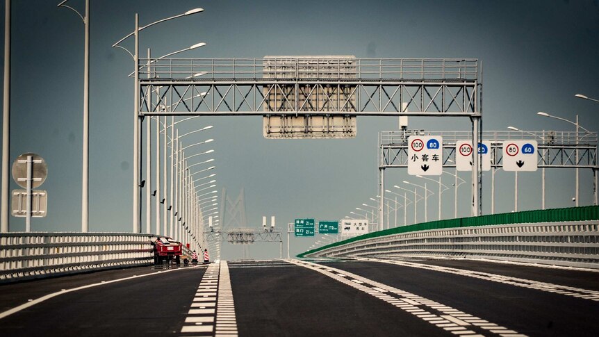 A section of the Hong Kong-Zhuhai-Macao Bridge