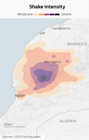 Mapping Morocco's earthquake destruction - ABC News