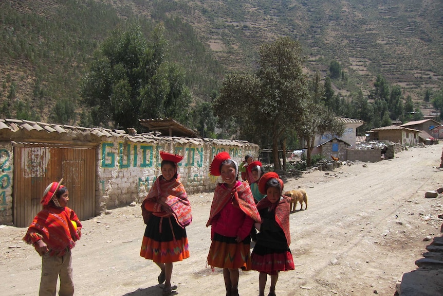 Schoolchildren near Ollantayambo, Peru