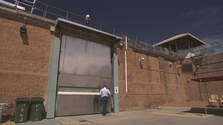 Wall and gate at Goulburn's Supermax prison