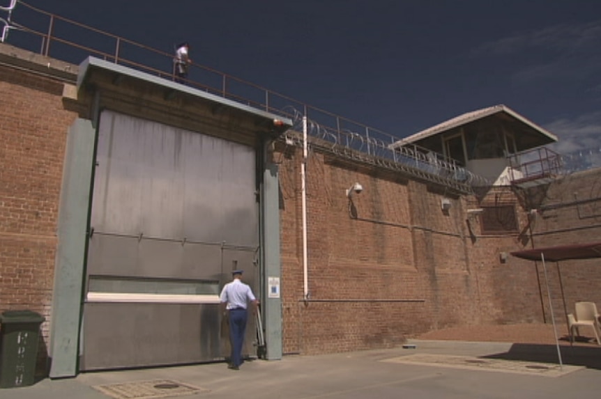 Wall and gate at Goulburn's Supermax prison