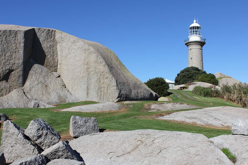 The Montague Island light house was built in 1881 out of the granite rock on which it stands