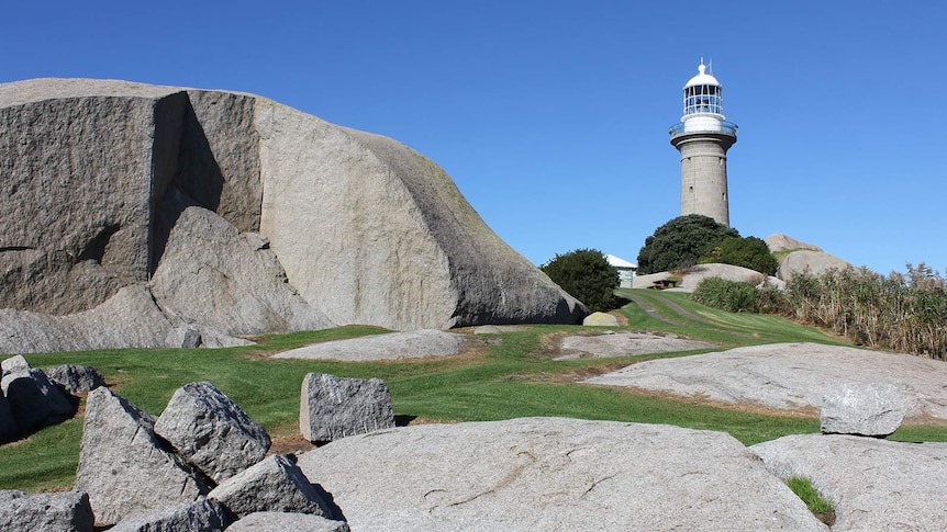 The Montague Island light house was built in 1881 out of the granite rock on which it stands