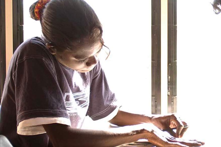 Two students at a remote school