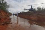 The roads on Kilto station have been washed out by heavy rainfall on the weekend and are only accessible by chopper.
