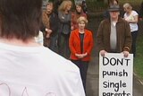 Single parents rally outside Parliament House
