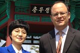 Former North Korean spy Kim Hyun-Hee chats to ABC's Mark Willacy