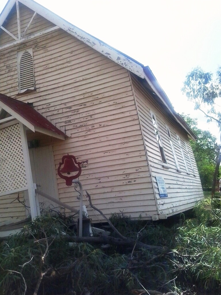Storm-damaged church in Duaringa