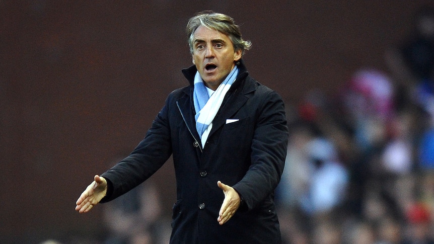 Mancini shows his displeasure