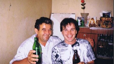 Goran 'Tiny' Srejic with his uncle Bora in 1995.