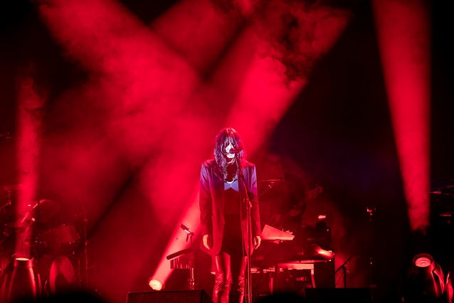 Sharon van Etten and band playing at the Odeon for Dark Mofo, Hobart, 2019.