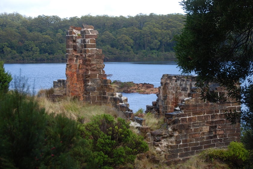 Part of the old penal settlement on Sarah Island