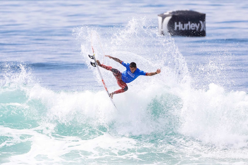 Filipe Toledo took to the air multiple times throughout the WSL event at Trestles.