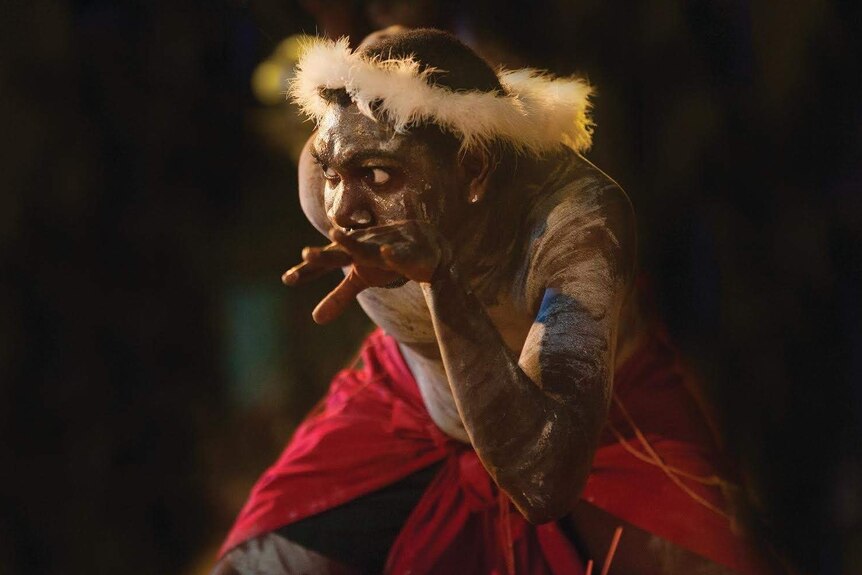 An Indigenous dancer