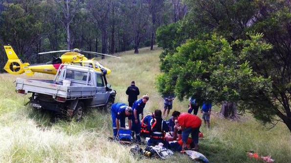 48yo airlifted after quad bike accident