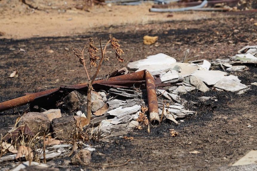 Asbestos sheeting sitting in Barunga, NT.