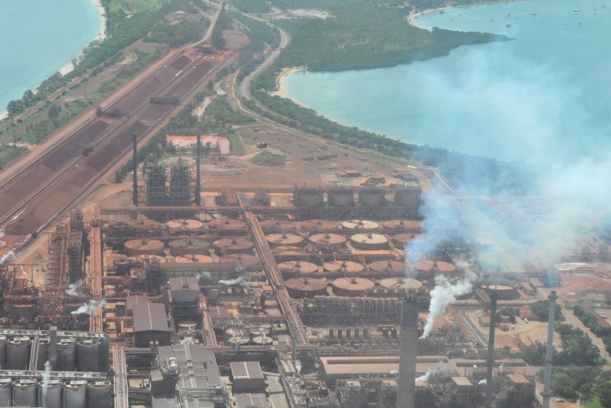Gove refinery from the air.