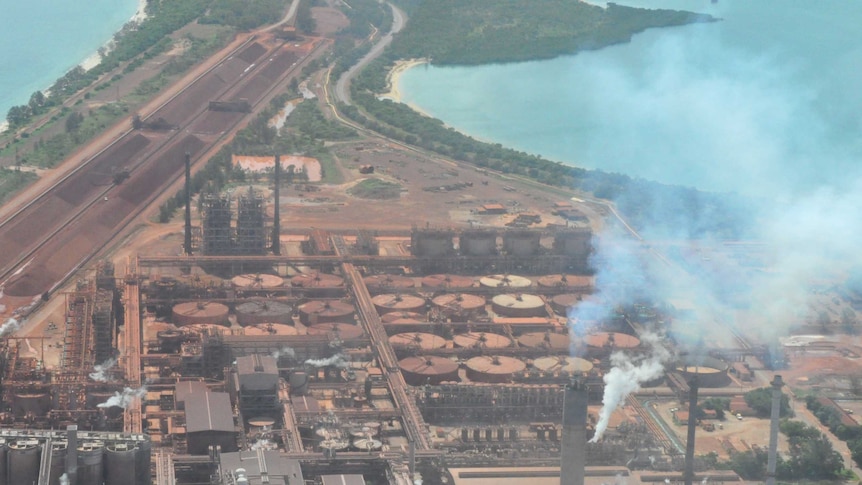 Gove refinery from the air.