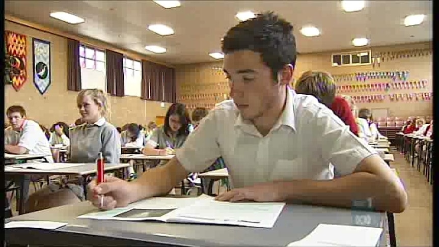 Students sit exams