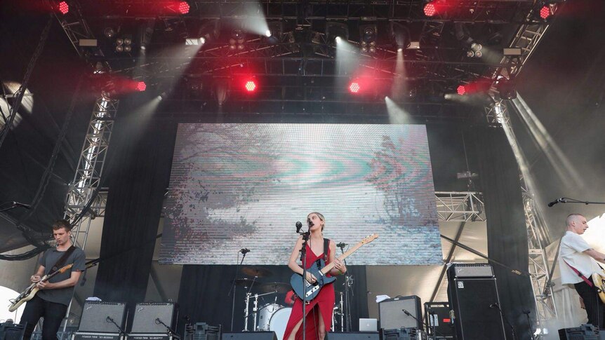 Wolf Alice performing live at Laneway Festival in Port Adelaide 2018