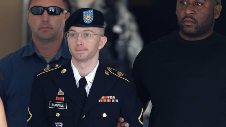 Bradley Manning departs Fort Meade courthouse after verdict