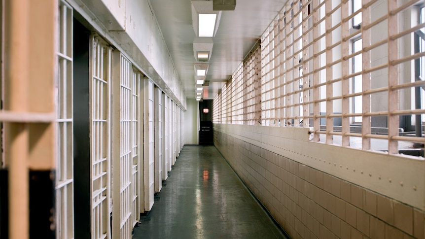 empty prison corridor