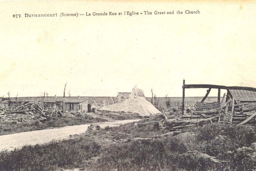 Dernancourt destroyed after the battle