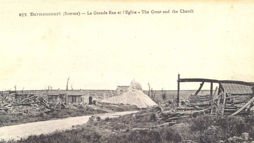 Dernancourt destroyed after the battle