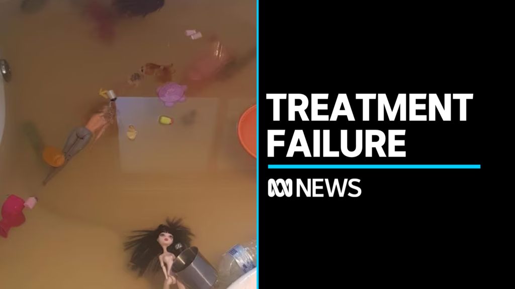 Treatment Failure: Toys floating in murky brown water