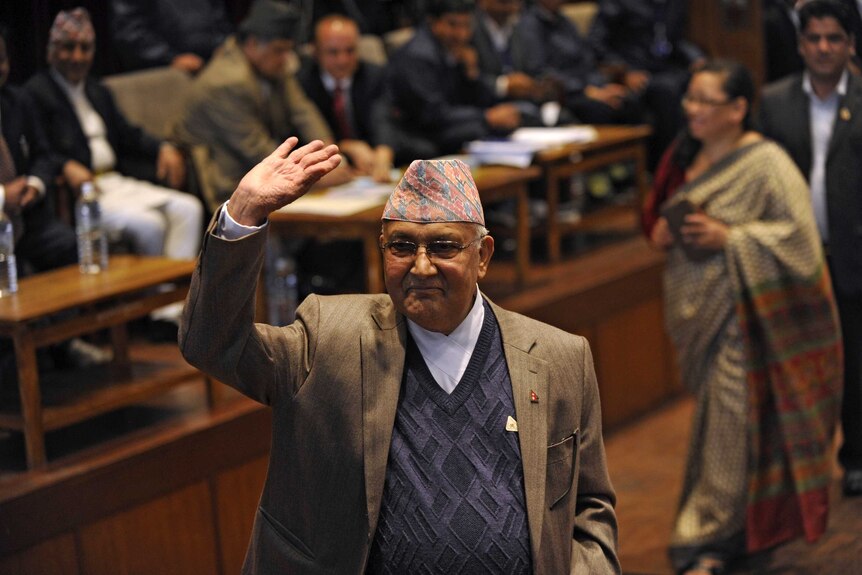 Nepal's prime minister KP Sharma Oli